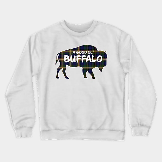 Buffalo Critter - MacLaren Plaid Crewneck Sweatshirt by Wright Art